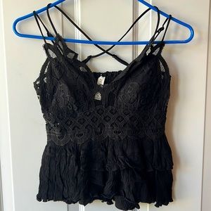 Black lace tank top